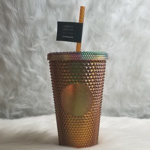 Starbucks 2021 Grande Gold Studded "Honeycomb"